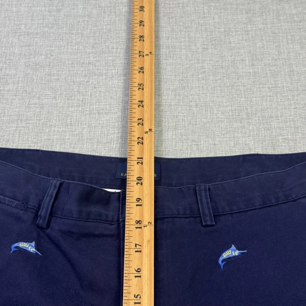Polo Ralph Lauren Embroidered Sailfish Chino Shorts Men 38 Blue Cotton 9